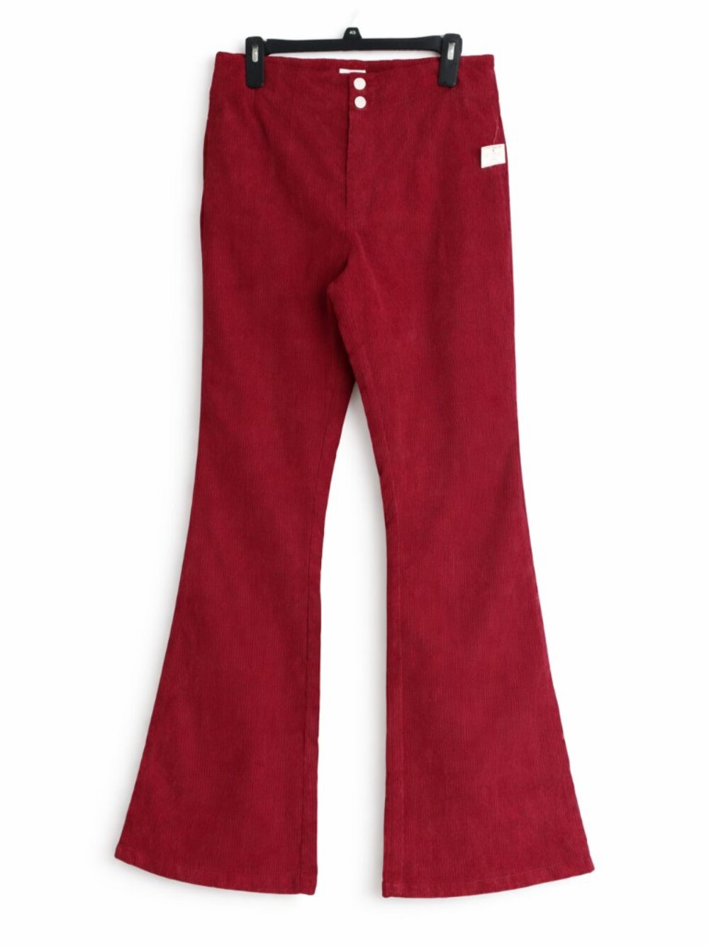 Large Womens hot pink flared corduroy pants. Casual. Everyday. Career. Basic